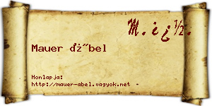 Mauer Ábel névjegykártya