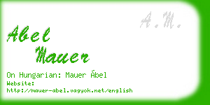 abel mauer business card