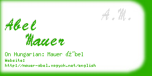 abel mauer business card